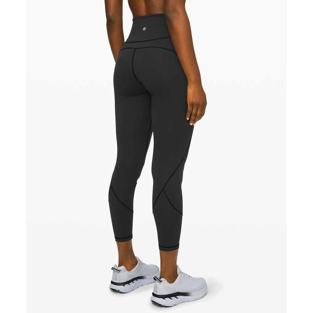 Lululemon‎ In Movement Tight 25" Everlux Women's Sz 4 Black Yoga Running LW5BPGS